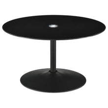 Load image into Gallery viewer, Ganso - Round Metal Coffee Table With Tempered Glass Top - Black