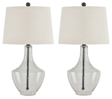 Gregsby - Clear / Black - Glass Table Lamp (Set of 2)