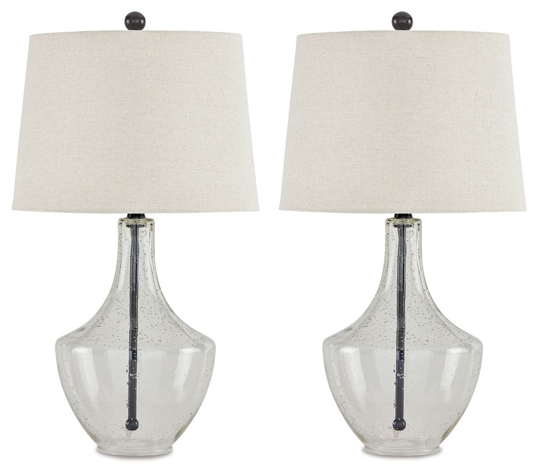 Gregsby - Clear / Black - Glass Table Lamp (Set of 2)