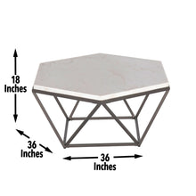 Load image into Gallery viewer, Corvus - 3 Piece Table Set - White Marble Hexagon