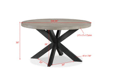 Load image into Gallery viewer, Stevens - Round Dining Table - Charcoal &amp; Gray