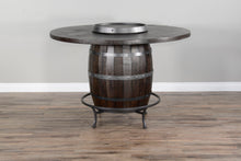 Load image into Gallery viewer, Homestead - Round Pub Table With Wine Barrel Base - Dark Brown