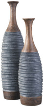 Load image into Gallery viewer, Blayze - Antique Gray / Brown - Vase Set (Set of 2)