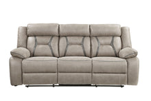 Load image into Gallery viewer, Tyson - Recliner Sofa With Drop Down Table - Pearl Silver