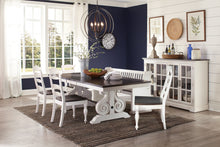 Load image into Gallery viewer, Carriage House - Trestle Table - White / Dark Brown