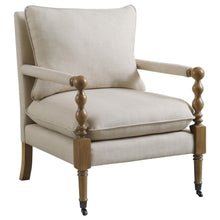 Load image into Gallery viewer, Dempsy - Upholstered Accent Chair With Casters - Beige