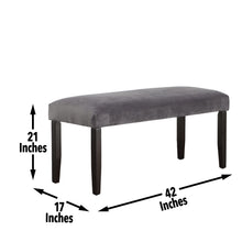 Load image into Gallery viewer, Napoli - Velvet Dining Bench - Gray