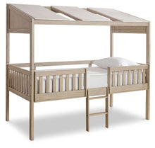 Load image into Gallery viewer, Wrenalyn - White / Brown / Beige - Twin Loft Bed With Roof Panels