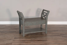 Load image into Gallery viewer, Ranch House - Accent Bench With Storage - Dark Gray / Blue