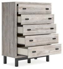 Load image into Gallery viewer, Vessalli - Black / Gray - Five Drawer Wide Chest