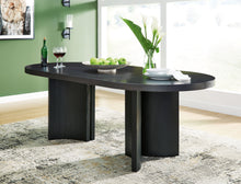 Load image into Gallery viewer, Rowanbeck - Black - Oval Dining Room Table