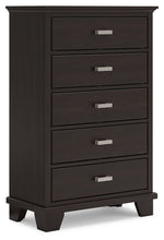 Load image into Gallery viewer, Covetown - Dark Brown - Five Drawer Chest