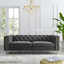 Load image into Gallery viewer, Charlene - Velvet Button Tufted Sofa
