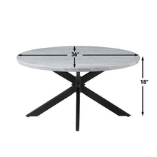 Load image into Gallery viewer, Keyla - Faux Marble Round Cocktail Table - Gray