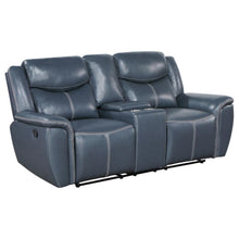 Load image into Gallery viewer, Sloane - Upholstered Padded Arm Reclining Loveseat - Blue