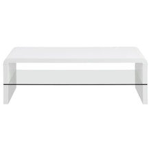 Load image into Gallery viewer, Airell - Rectangular Coffee Table With Shelf - White High Gloss