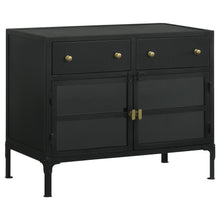 Load image into Gallery viewer, Sadler - 2-Drawer Metal Accent Storage Cabinet - Matte Black
