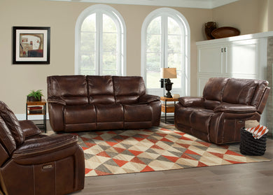 Vail - Power Reclining Sofa Loveseat And Recliner - Burnt Sienna