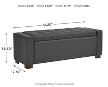 Load image into Gallery viewer, Cortwell - Gray - Storage Bench