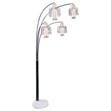 Load image into Gallery viewer, Maisel - Hanging Crystal Arc Tree Floor Lamp - Black