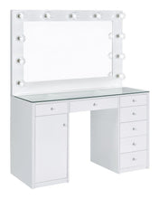 Load image into Gallery viewer, Acena - 7-Drawer Vanity Set With Lighting - White High Gloss