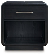 Load image into Gallery viewer, Rowanbeck - Black - One Drawer Night Stand