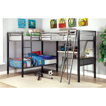 Load image into Gallery viewer, Ballarat - Triple Twin Bunk Bed With Desk - Silver