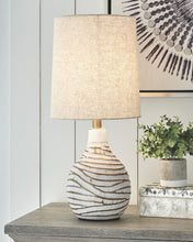 Load image into Gallery viewer, Aleela - White / Gold Finish - Metal Table Lamp