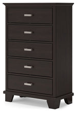 Load image into Gallery viewer, Covetown - Dark Brown - Five Drawer Chest