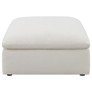 Hobson - Square Upholstered Ottoman - Ivory