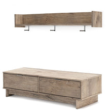 Load image into Gallery viewer, Oliah - Natural - Bench With Coat Rack