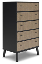 Load image into Gallery viewer, Charlang - Black / Gray - Five Drawer Chest