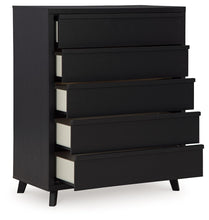 Load image into Gallery viewer, Danziar - Black - Five Drawer Wide Chest