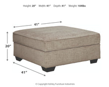 Load image into Gallery viewer, Bovarian - Stone - Ottoman With Storage