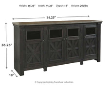 Load image into Gallery viewer, Tyler Creek - Black / Gray - Extra Large TV Stand