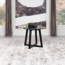 Load image into Gallery viewer, Skylark - Round Marble-Like Smart Top Side End Table - Black