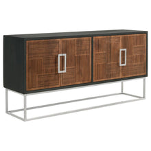 Load image into Gallery viewer, Borman - 4 Door Wood Accent Cabinet - Walnut And Black