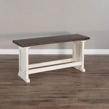 Load image into Gallery viewer, Carriage House - Counter Side Bench - White / Dark Brown