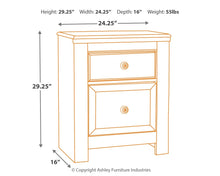Load image into Gallery viewer, Paxberry - Whitewash - Two Drawer Night Stand