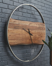Load image into Gallery viewer, Panchali - Brown / Silver Finish - Wall Clock