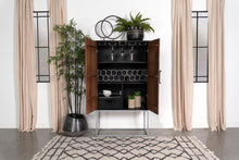 Load image into Gallery viewer, Borman - 2 Door Home Bar Cabinet Wine Storage - Walnut And Black