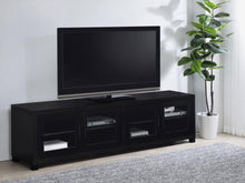 Load image into Gallery viewer, Jupiter - 4 Door Engineered Wood TV Stand - Black