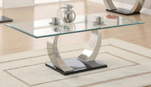 Load image into Gallery viewer, Pruitt - Rectangular Glass Top Metal Coffee Table - Satin