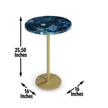 Load image into Gallery viewer, Oceana - Agate Top Round Chairside Table - Blue