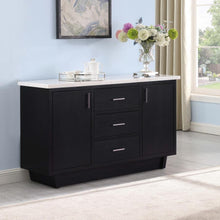 Load image into Gallery viewer, Sherry - 3-Drawer Marble Top Sideboard Buffet - Rustic Espresso