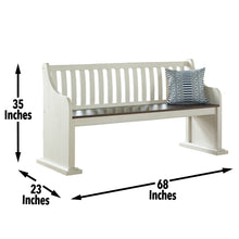 Load image into Gallery viewer, Joanna - Bench With Back - White