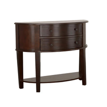 Load image into Gallery viewer, Diane - 2-Drawer Demilune Entryway Console Table - Cappuccino