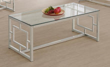 Load image into Gallery viewer, Merced - Rectangular Glass Top Coffee Table - Nickel