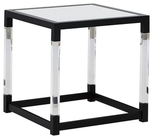 Nallynx - Metallic Gray - Square End Table