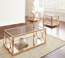 Load image into Gallery viewer, Olympia - 3 Piece Table Set - Gold